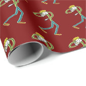 Kogelstoter Stickman Cadeaupapier (Rol Hoek)