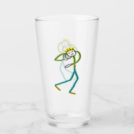 Kogelstoter Stickman Glas