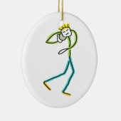 Kogelstoter Stickman Keramisch Ornament (Rechts)