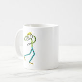 Kogelstoter Stickman Koffiemok (Voorkant links)