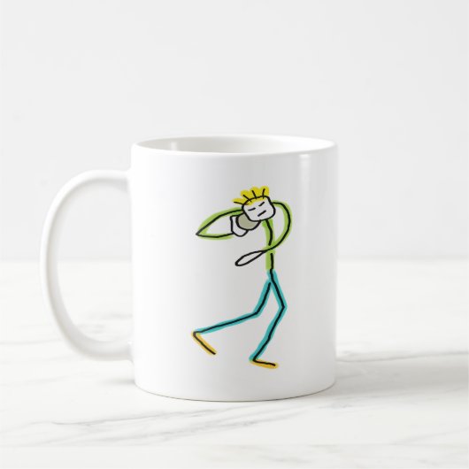 Kogelstoter Stickman Koffiemok (Links)