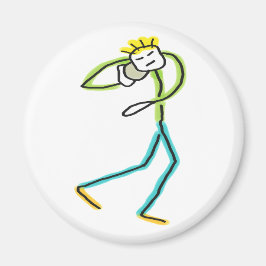 Kogelstoter Stickman Magneet