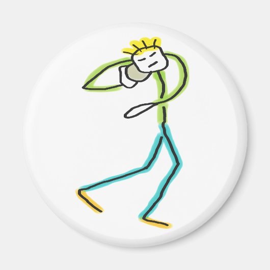 Kogelstoter Stickman Magneet (Voorkant)