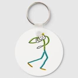 Kogelstoter Stickman Sleutelhanger