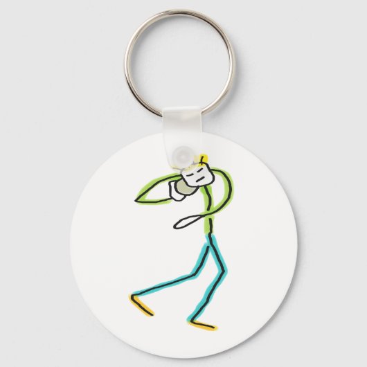 Kogelstoter Stickman Sleutelhanger (Voorkant)