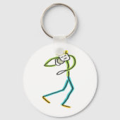 Kogelstoter Stickman Sleutelhanger (Achterkant)