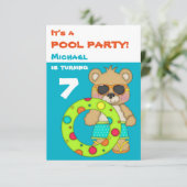 Kogelstrand Beer Pool Birthday Party Kaart (Staand voorkant)