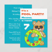 Kogelstrand Beer Pool Birthday Party Kaart (Voorkant / Achterkant)