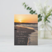 Kogelstrand bij zonsopgang John 1512 Briefkaart (Staand voorkant)