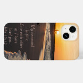 Kogelstrand bij zonsopgang John 15 12 Case-Mate iPhone Case (Achterkant (horizontaal))