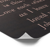 Kogelstrand bij zonsopgang John 15 12 Poster (Hoek)