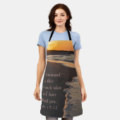 Kogelstrand bij zonsopgang John 15 12 Schort (Gedragen)