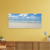 Kogelstrand met zeegarren canvas afdruk (Insitu (Woonkamer))