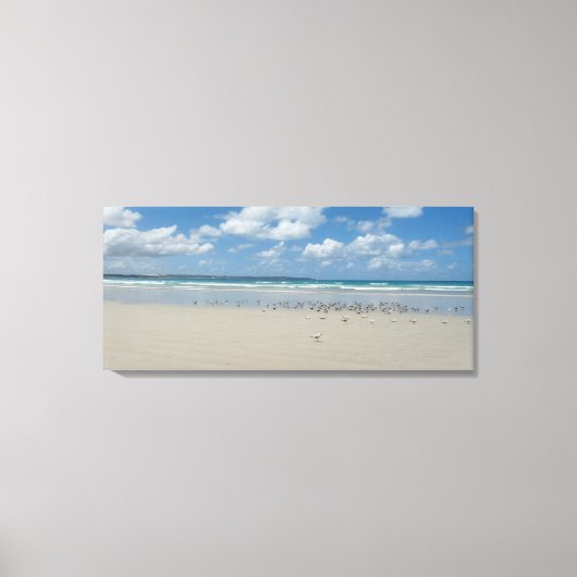 Kogelstrand met zeegarren canvas afdruk (Voorkant)