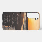 Kogelstrand op zonsopgang John 15 12 Samsung Samsung Galaxy Hoesje (Achterkant horizontaal)