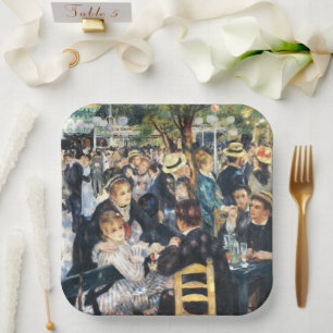 Kogelval bij de Moulin de la Galette Party Renoir Papieren Bordje