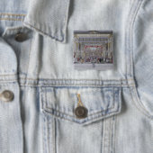 Kogelval na de kroning van Leopold Vierkante Button 5,1 Cm (In situ)