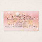 Kogelval van brei- en haakwerk visitekaartje (Achterkant)