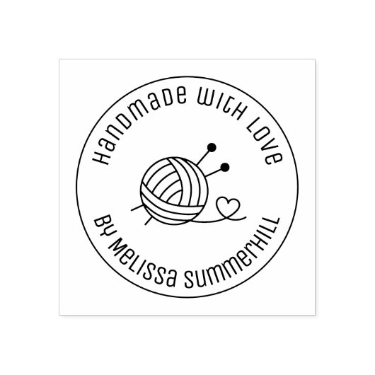 Kogelval van de Yarn Craft Handmade with Love 2 Rubberstempel (Afrduk)