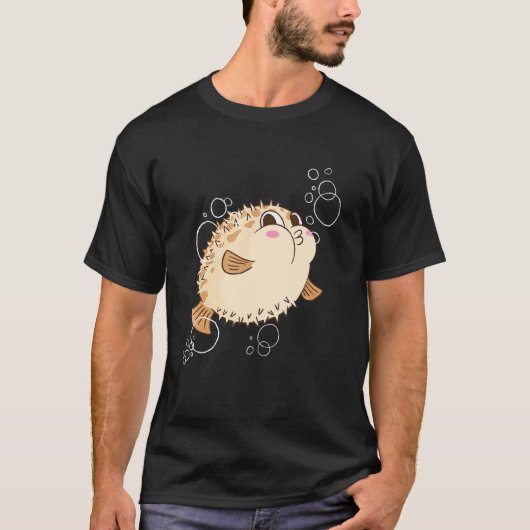 Kogelvis Blowfish Bellen T-shirt (Voorkant)