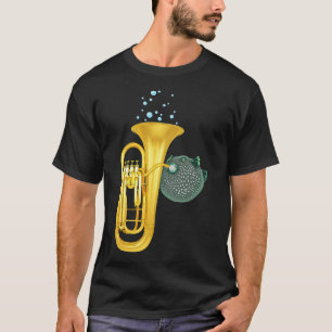 Kogelvis die Tuba Speelt T-shirt