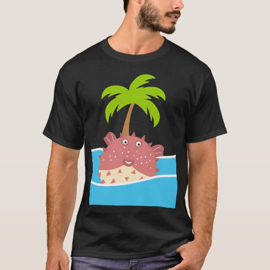 Kogelvis en Kokospalm T-shirt (Voorkant)