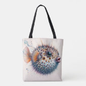 Kogelvis Grappige Zee Dier Kunst Tote Bag (Achterkant)
