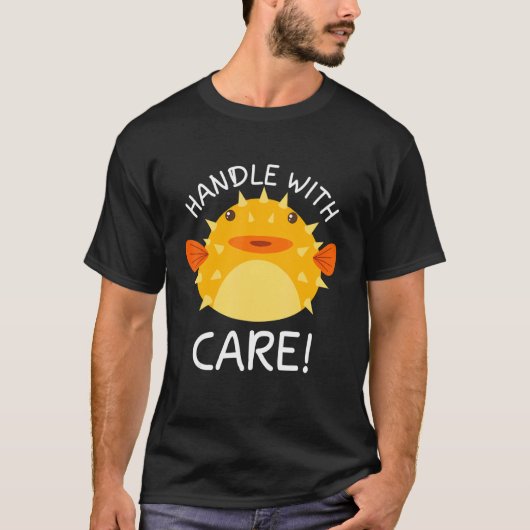 Kogelvis met zorg hanteren  Kogelvis T-shirt (Voorkant)