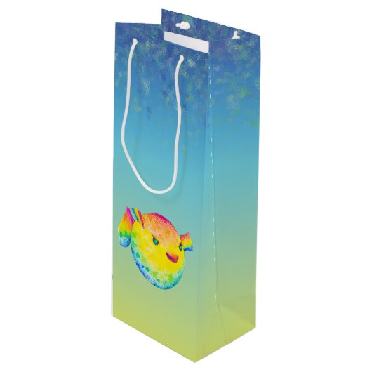 Kogelvis Wijn Cadeautas (Voorkant Gekanteld)