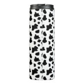 Kogelvlekken, bontdruk van dieren, zwart-witspatte thermosbeker (Achterkant)