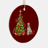 Kogelwagen met Pet kerst Keramisch Ornament (Rechts)