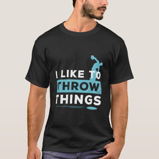 Kogelwerper Atleet Discus Atletiek T-shirt (Voorkant)