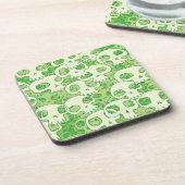 Kogelwollen schedels bier onderzetter (Linkerzijde)