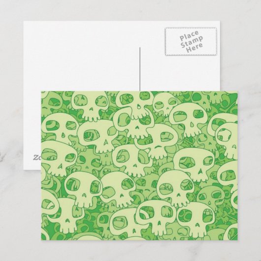 Kogelwollen schedels briefkaart (Voorkant / Achterkant)