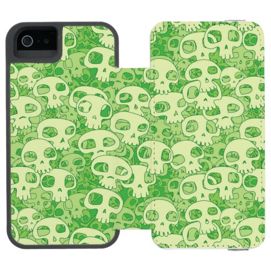 Kogelwollen schedels incipio iPhone portemonnee hoesje (Agenda Open)