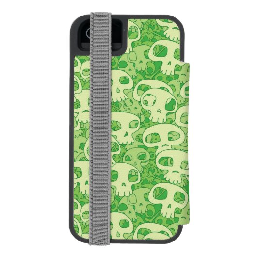 Kogelwollen schedels incipio iPhone portemonnee hoesje (Agenda Achterkant)