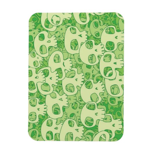 Kogelwollen schedels magneet (Verticaal)