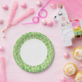 Kogelwollen schedels papieren bordje (Feest)