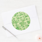 Kogelwollen schedels ronde sticker (Envelop)