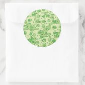 Kogelwollen schedels ronde sticker (Tas)