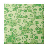 Kogelwollen schedels tegeltje (Voorkant)