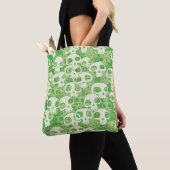 Kogelwollen schedels tote bag (Dichtbij)