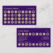 Kogs - 3d Gold-kleur met diep Paars Visitekaartje (Voorkant / Achterkant)