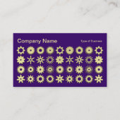 Kogs - 3d Gold-kleur met diep Paars Visitekaartje (Voorkant)