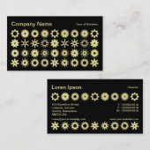 Kogs - 3d Gold-kleur Visitekaartje (Voorkant / Achterkant)