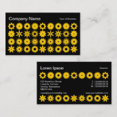 Kogs - Ambergeel op zwart Visitekaartje (Voorkant / Achterkant)