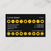 Kogs - Ambergeel op zwart Visitekaartje (Achterkant)