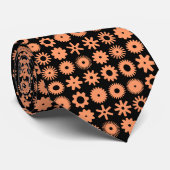 Kogs - Kleurtoon op zwart Stropdas (Opgerold)