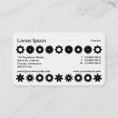 Kogs - Wit op zwart - Zwart op wit Visitekaartje (Achterkant)