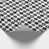 Kogs - Zwart op wit Cadeaupapier (Hoek)